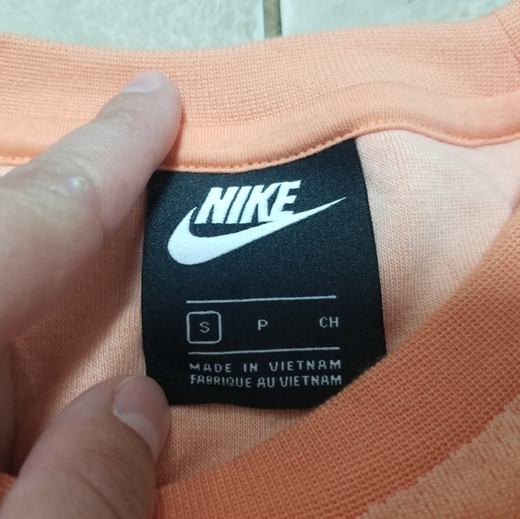 Nike Orange Terry Cloth Cropped Sweater, Women's Size S, Out of Stock - Picture 7 of 10